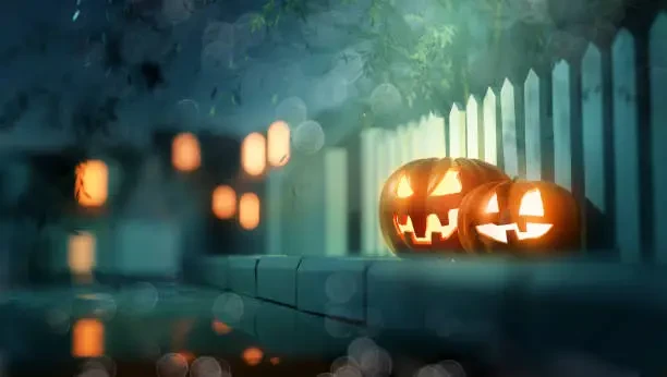 Halloween card design 1 — jack-o-lanterns